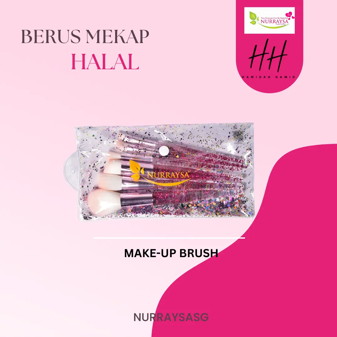 NURRAYSA PREMIUM CRYSTAL HANDLE MAKEUP BRUSH SET (1 UNIT) (2 UNIT) Mekap,brush foundation , brush contouring , brush eyeshadow ,brush highlighter ,brush brush lembut, bulu tidak gugur, travel friendly, brush pink, pouch makeup, beg makeup, brush blusher m