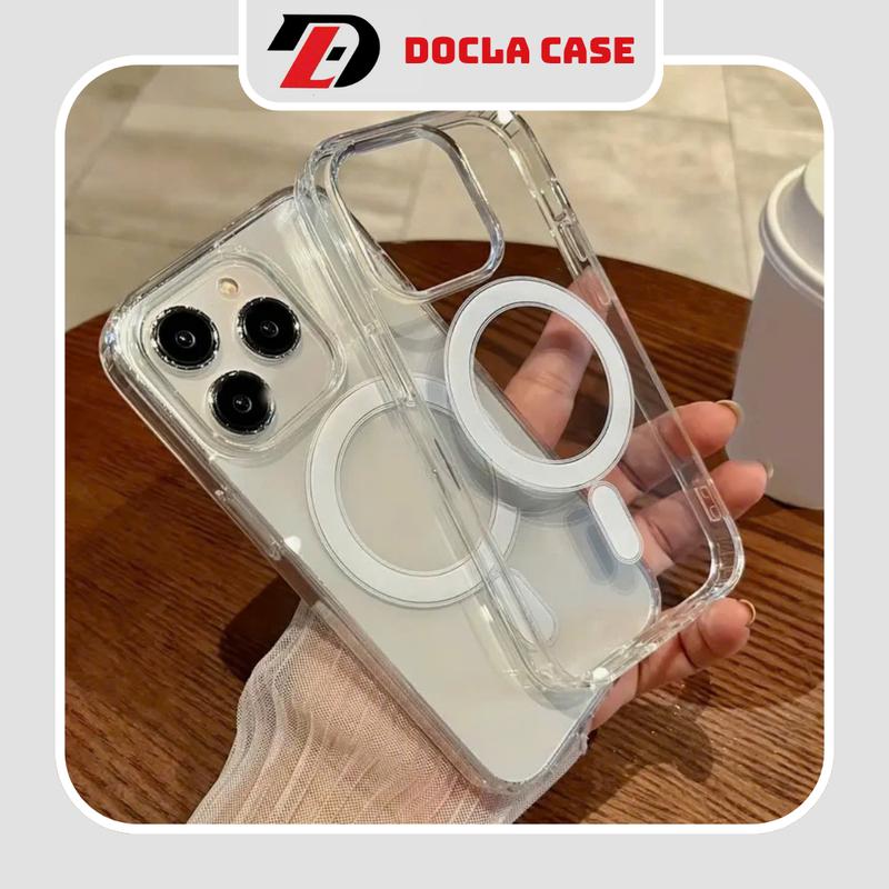 Ốp Lưng iPhone Trong Suốt Chống Sốc - Hỗ Trợ Sạc Không Dây Cho iphone 11 pro max 12 pro max 13 pro max 14 pro max 15 pro max 15 plus 16 Pro Max 16 Plus 17 ProMax 17 Air 17 Plus