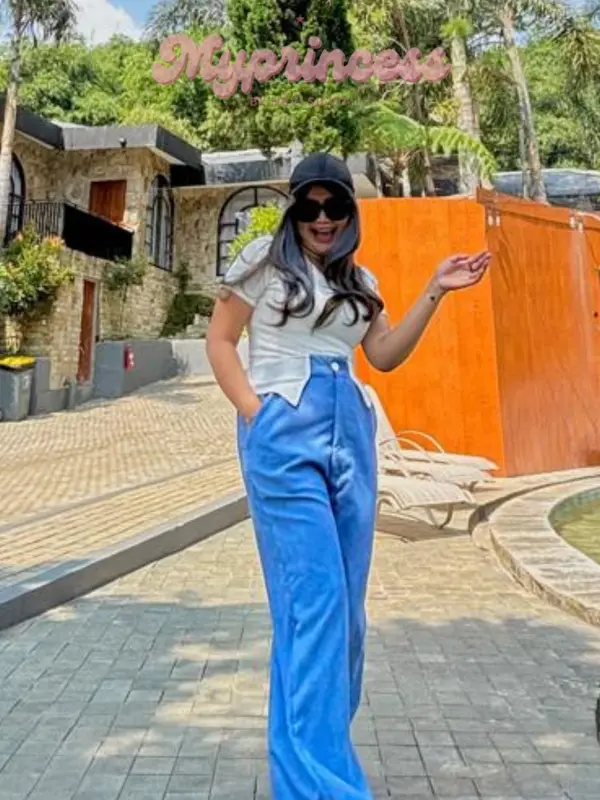 CELINNE SET | Setelan Wanita Oneset Corduroy Katun Premium - Setelan Wanita Kekinian Korean Style Terbaru Shirt Pants Baju Celana Croduroy Knit By Myprincess 2