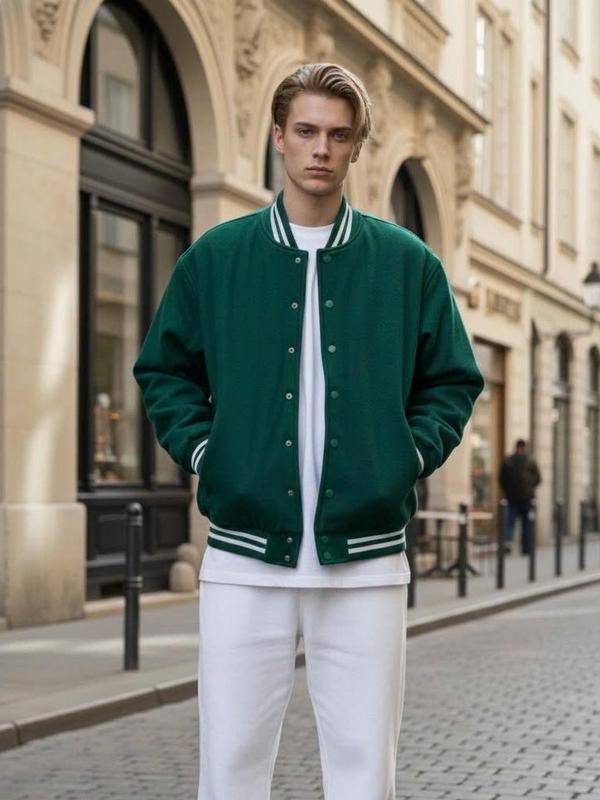 Áo khoác bomber varsity jacket The Bad God Signature Xanh size M L XL