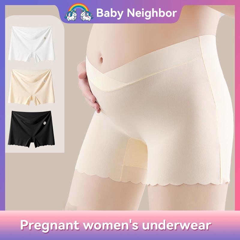 Quần An Toàn Cho Bà Mang Thai Được Làm Bằng Cotton Nguyên Chất Đồ Lót Kháng Khuẩn Thích Hợp Cho Bà Bầu Có Thể Mặc Trước Và Sau Khi Sinh Quần Jean Nữ Không Viền Cạp Cao Không Kẹp Không Để Lại Dấu Vết Quần Đùi Bầu