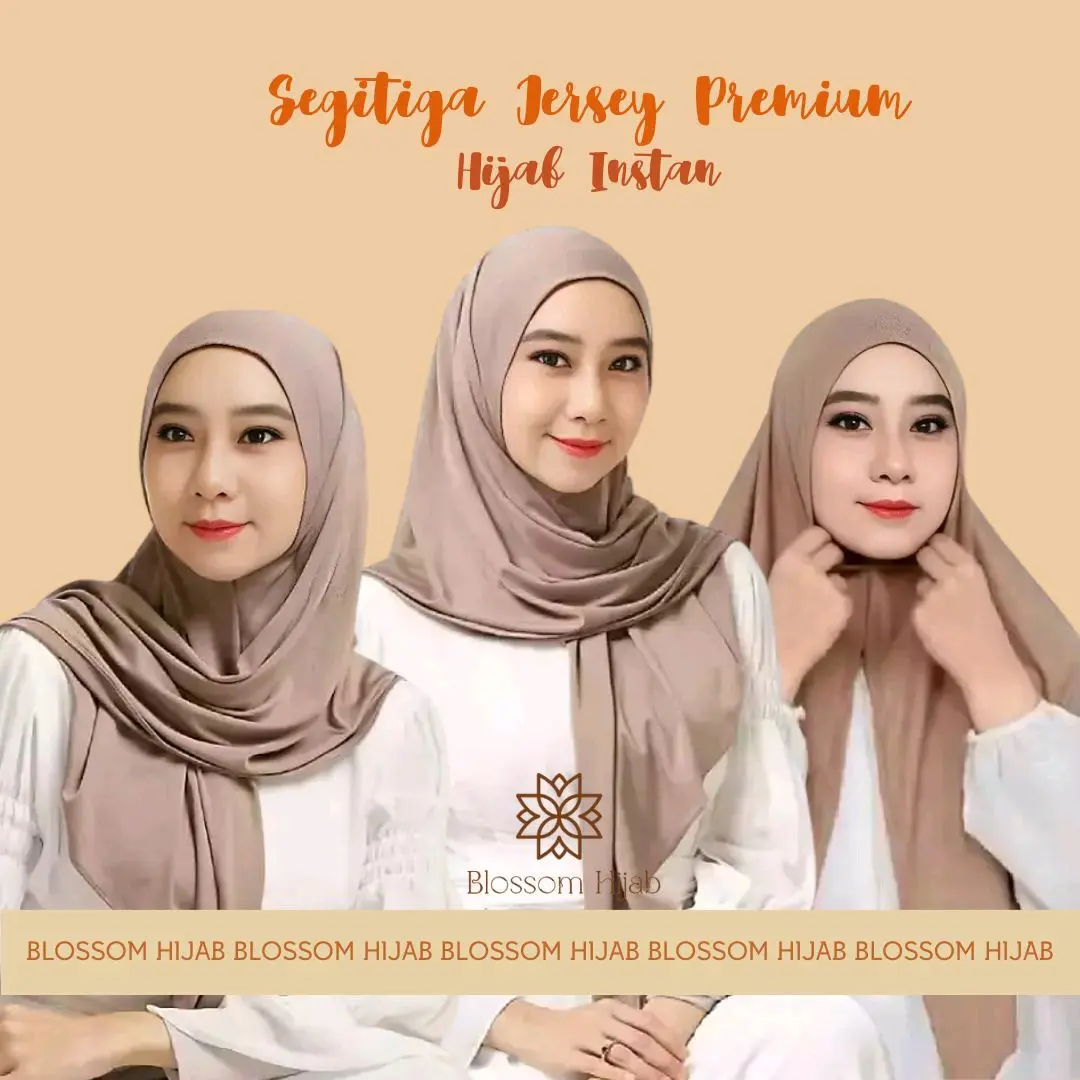 BLOSSOM HIJAB • SEGITIGA OVAL INSTAN JERSEY PREMIUM