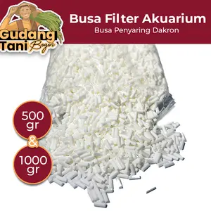 Busa Filter Air Akuarium Biofil 500gr & 1000gr - Busa Filter Pompa Akuarium Ikan Dakron
