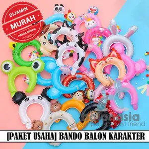 [PAKET USAHA] Grosir bando pentung balon tangan foil astronot unicorn animal graduation wisuda princess dinosaurus labubu natal christmas