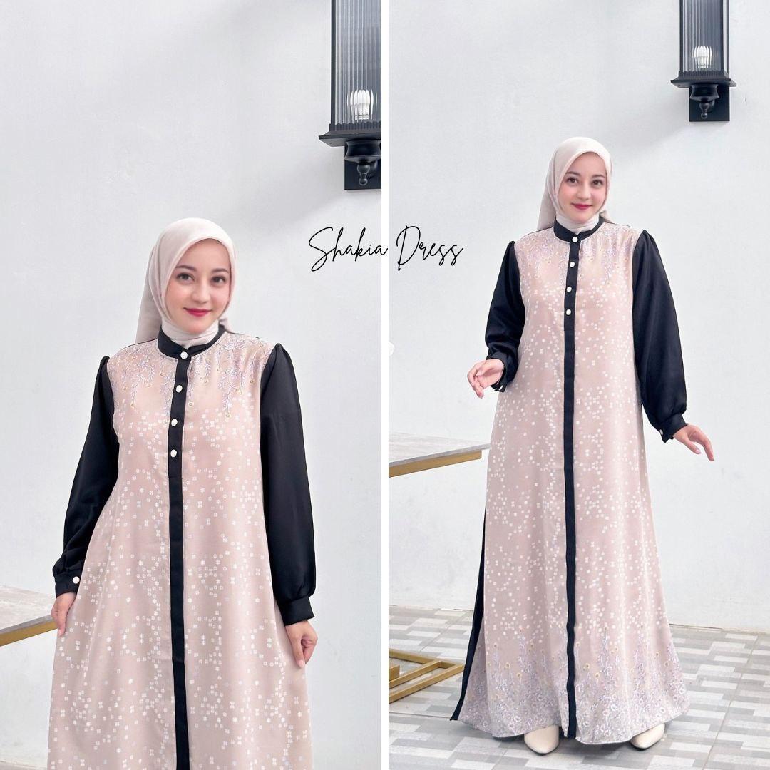 Zavina Dress Terbaru Gamis Muslim Kombinasi Polos dan Motif Mewah Murah Kondangan Simple Maxi Dress Zavina Dress Terbaru Gamis Muslim Kombinasi Polos dan Motif Mewah Murah Kondangan Simple Maxi Dress