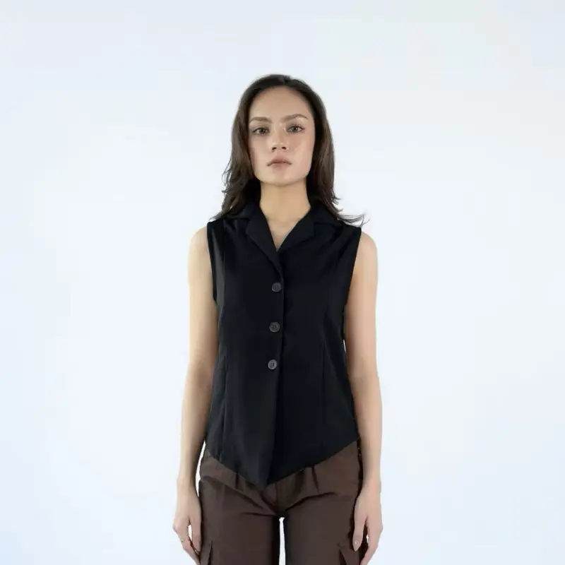 Atasan Rompi Vest Wanita Basic Sleeveless Top | ELORAÉ - Gabby Vest 1