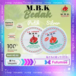 MBK Bedak Jar Series 60 gr | Tin Silver | Tin Putih | Bedak Bb | Mengurangi Bau Badan Dan Keringat | Perawatan Badan | m b k | m.b.k | FUFUMISE Powder Wajah