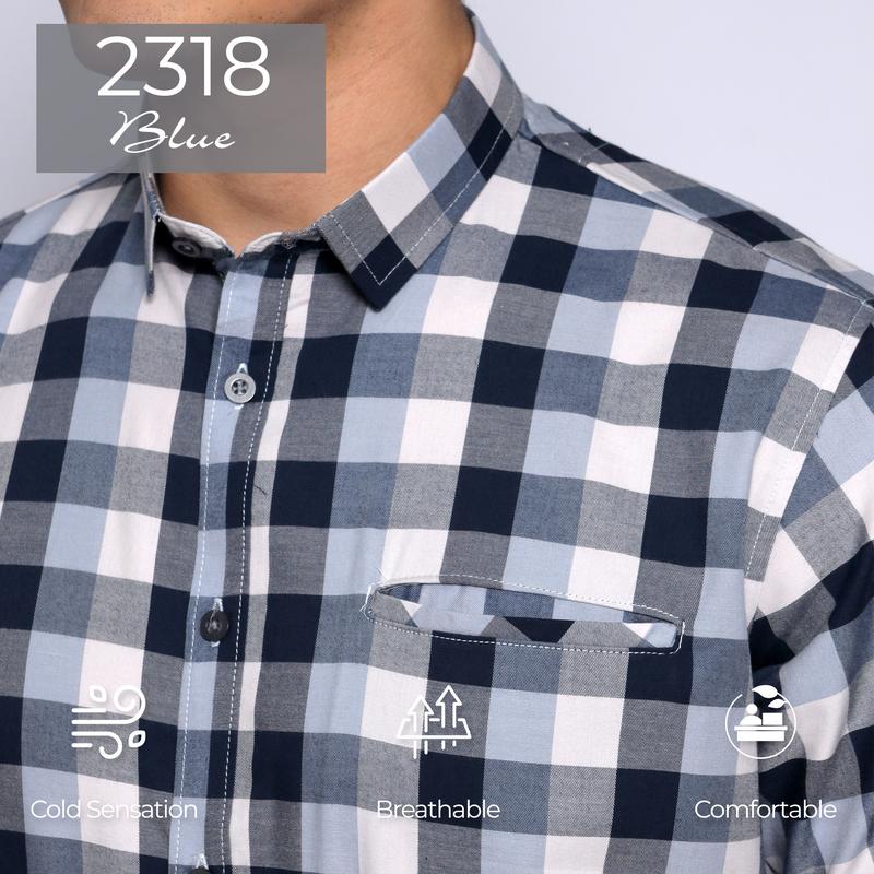 Simple Perfect Baju Kemeja Chicago Pria Lengan Pendek Exclusive Premium Motif Kotak Katun Casual 4