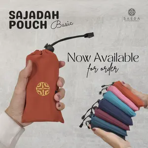 SAEDA - Sajadah Travel Pouch Serut Mini Satu Lapis dengan Ring Pemberat