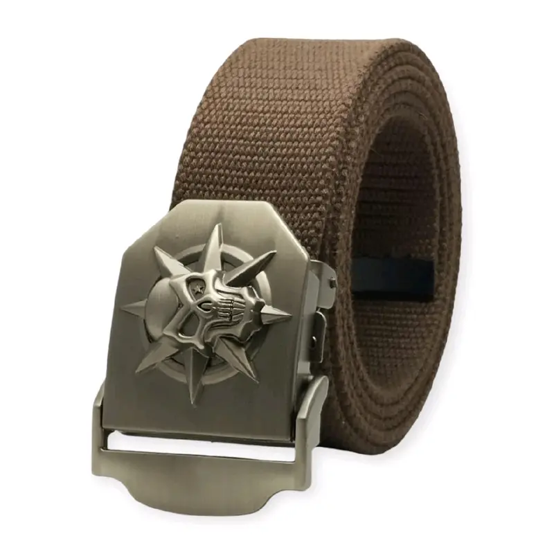 Sabuk ikat pinggang pria tactical KATUN CANVAS kepala besi tebal Premium 16T Model jepit 6