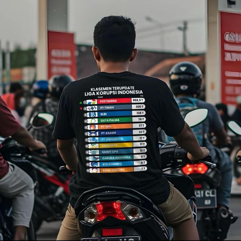 Kaos Liga Korupsi Baju Liga Korupsi Baju Liga Koruptor Kaos Sindirian Liga Korupsi Indonesia - Bahan Tebal Combed 30s Distro Baju Katun 1