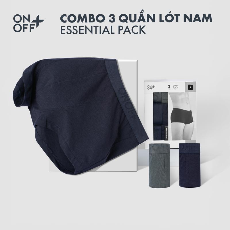  Pack 3 quần lót nam trunk Bamboo Plus êm ái lành tính cho da - ONOFF 18UO25A490 