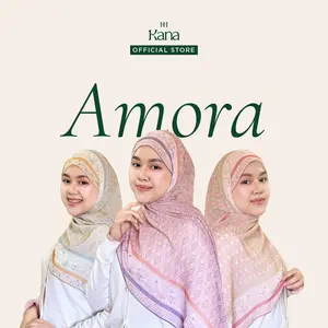 Amora Pashmina - Kanascarves.id | Pashmina Chiffon Lembut Nyaman Casual Muslim Printing 180x70cm Motif Eksklusif Cocok untuk Formal & Casual Syal Kerudung Square Voal Premium