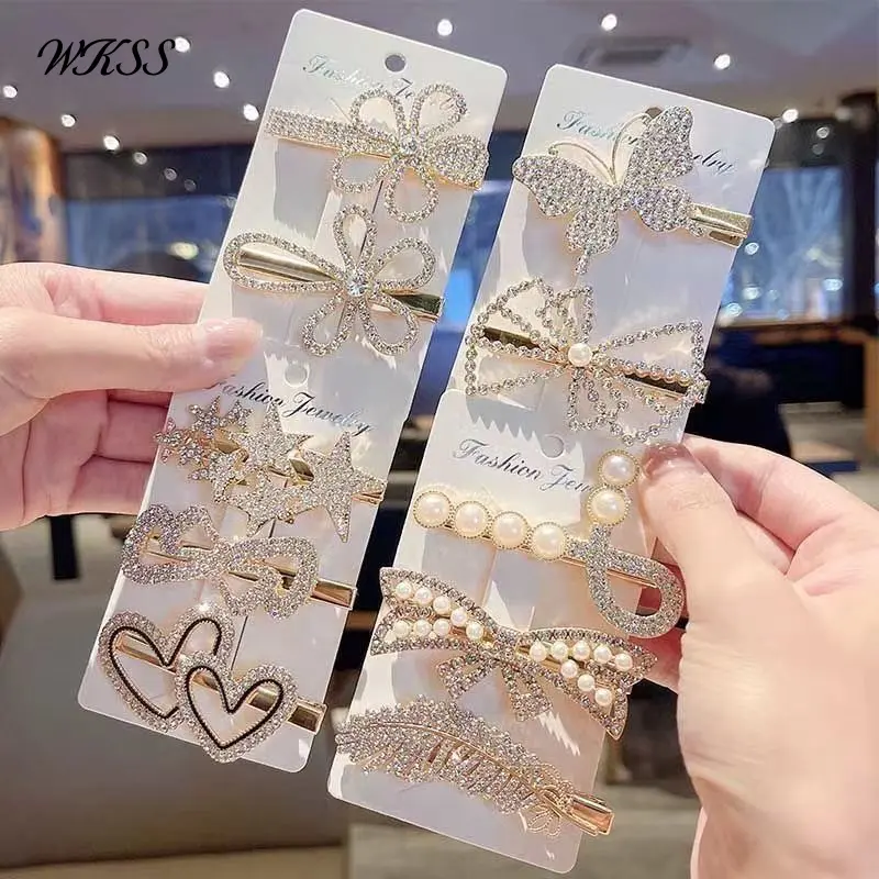 Set 10 kẹp tóc ngọc trai Rhinestone, Thời trang nữ, Kẹp tóc bóng mượt, Thiết kế đơn giản, Kẹp tóc mái kim tuyiến, Clip giá trị cao,kẹp tóc đá， Kẹp tóc mái kim loại，Set Kẹp tóc nữ, Kẹp tóc nữ,Dát kim cương giả，Kẹp tóc xinh，kẹp tóc đá，kẹp tóc càng cua，Women 0