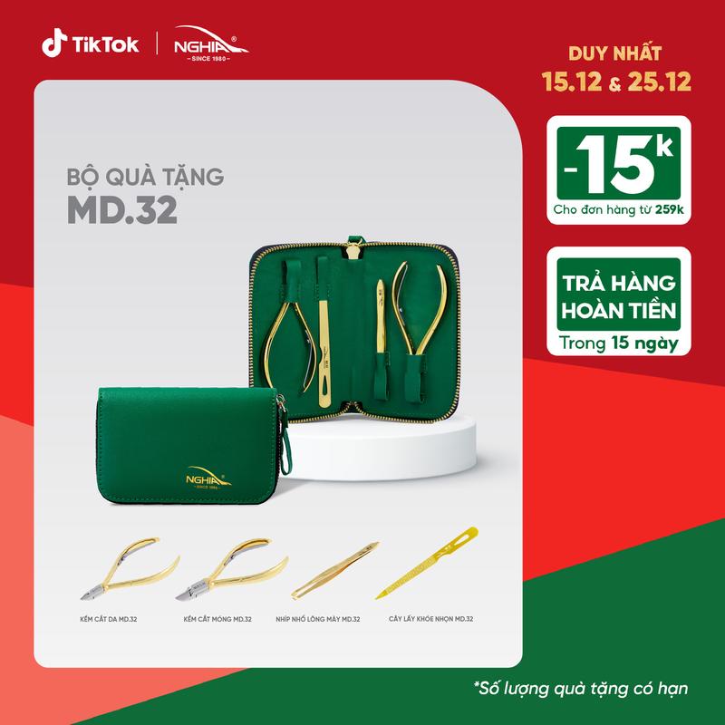 Bộ Chăm Sóc Cá Nhân 4 Sản Phẩm Mạ Vàng Cao Cấp KỀM NGHĨA MD.32 