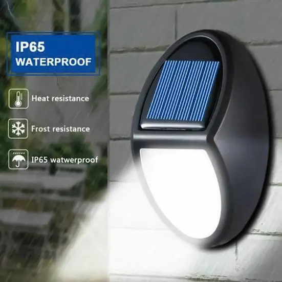 1Pc Outdoor Solar Fence LED Deck Wall Light Outdoor Pathway Villa Balcony Garden Yard Wall Light Stair Step Lamp Waterproof