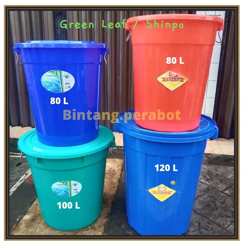 Ember Plastik 80-100 Liter Green Leaf - Ember Plastik 80-120 Liter Shinpo - Ember Plastik Besar - Ember Tong Air Besar - Ember Pail Basin