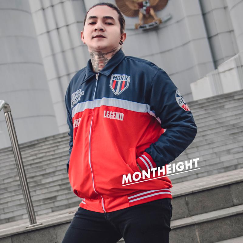Jaket Nascar Racing 3D Mon X Bgsr - Bahan Taslan WP, Zipper Resleting, Saku Dalam & Daleman Jaket Di Lapis Quilting - Wanita, Pria Dewasa Bomber Casual Tebal Distro Waterproof Keren Motor Parasut Hitam Cowok Parka Santai 4