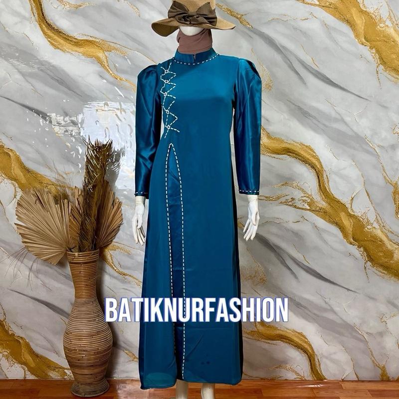Batiknurfashion.(COD) Nadia dress mewah kondangan // bridesmaid// Gaun mewah// baju kondangan wanita 2024 // Bajukondangan mewah dan elegan// ootd// baju kondangan warna burgundy // Ootd berhijab //bridesmaid dress  Gamis  Pesta Wanita 9