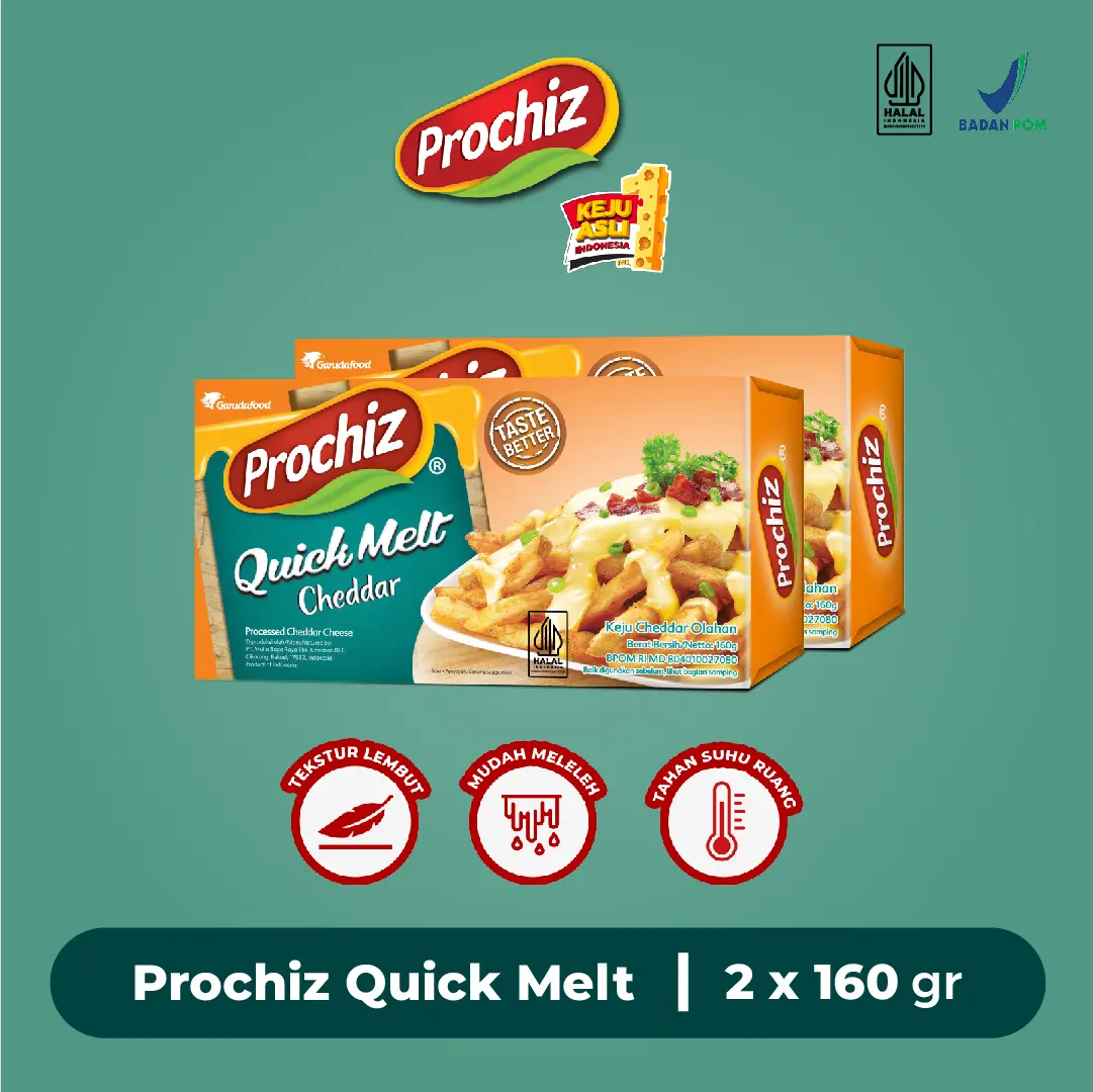 Keju PROCHIZ Quick Melt 160 gr Double Pack