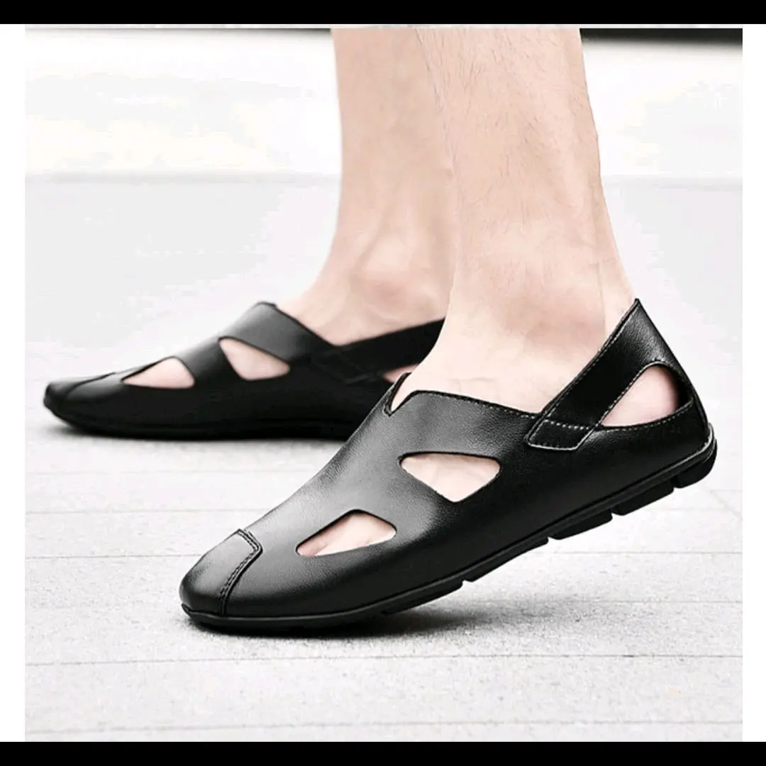Sepatu Sandal Kasual Santai Pria Sandal Leather Classic Pria Sepatu Sandal Pria Musim Panas Multifungsi Shoes Pria