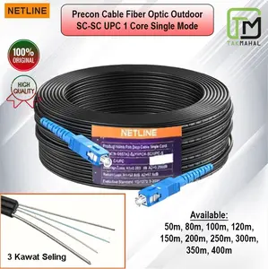 Kabel Precon FO Fiber Optic SC-SC UPC 1 Core Single mode Outdoor Netline 50m, 80m, 100m, 120m, 150m, 200m, 250m, 300m, 350m, 400m