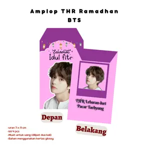 Amplop Lebaran THR BTS /Angpau Lebaran KPOP /Amplop BTS SELAMAT HARI RAYA IDUL FITRI GANTENG