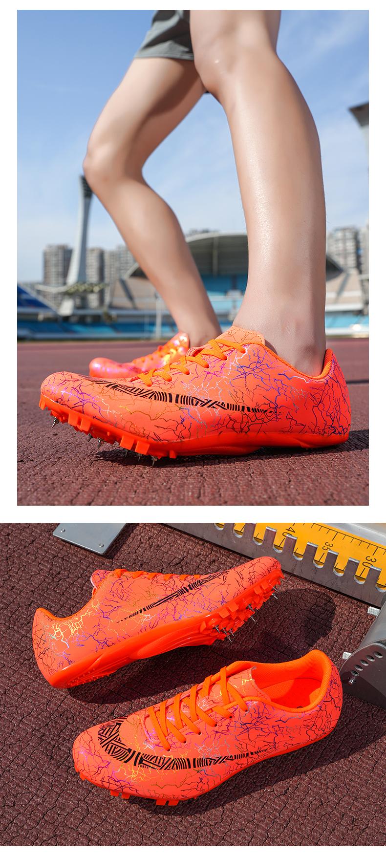 Product Introduction of Youth Sports Competition Dedicated Track and Field Shoes Sports Shoes Spike Shoes Short Running Shoes Male Female Student Running Shoes Competition Long-Length Sports Shoes Mid-Len 41