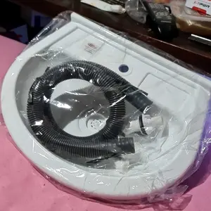 Wastafel Cuci Tangan Komplit Set Bahan PVC Tebal Anti Pecah Include 1 Pcs Kran Seal Karet Drat Pengunci Selang Pembuangan Fisher Baut