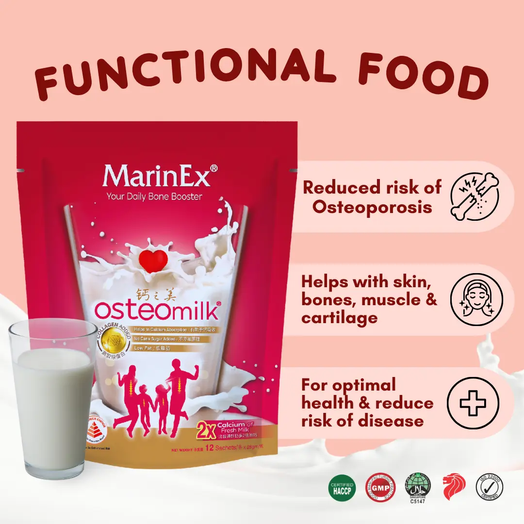 [MarinEx] OsteoMilk - Collagen Milk, Marine Collagen/high calcium/Vit D / Halal