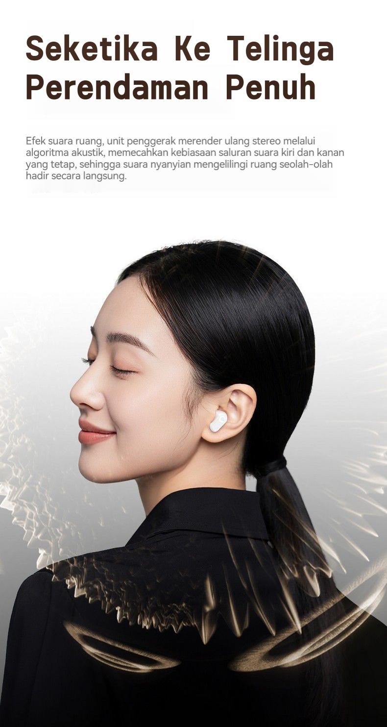 [COD] Yincoree [J16] Earphone Bluetooth 6.0 TWS - Reduksi Kebisingan Hybrid -48dB, 6-MIC ENC, 24 Jam Baterai, Latensi Rendah 0.04s, Audio 360° - Headset Nirkabel Kulit Gading untuk Gaming & Kerja In Ear Peredam Mikrofon Bawaan