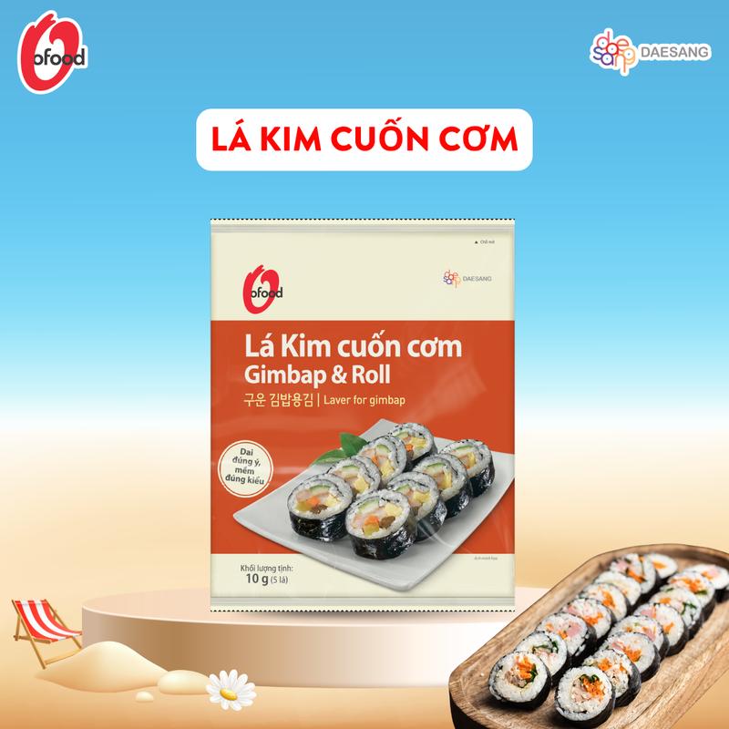 Rong biển / lá kim cuốn cơm Hàn Quốc O'food 10g, sử dụng cho các món kimbap,…