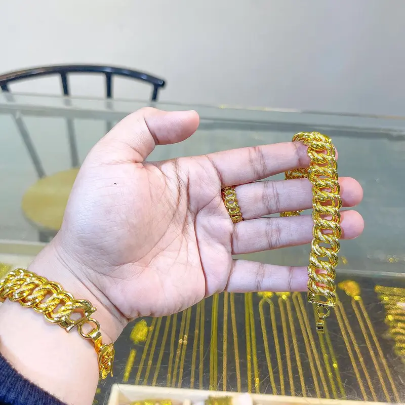Gelang Coco Crum Jumbo Mewah Asli Awet Tahan Puas Aksesoris dengan Warna Gold yang Elegan antikarat harian tembaga premium lapis emas 3
