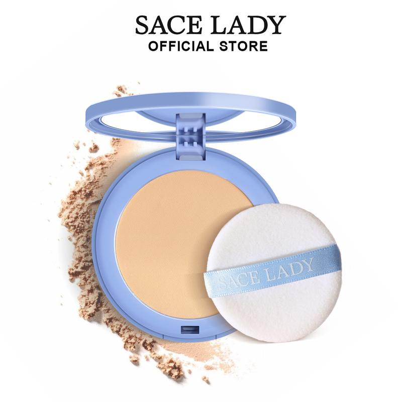   COD  Phấn phủ SACE LADY Lâu Trôi Kiềm Dầu Không Thấm Nước  kèm gương trang điểm  10g 