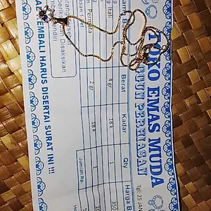 KALUNG ITALI FREE LIONTIN PERMATA PERHIASAN WANITA BERLAPIS EMAS MUDA TERMURAH