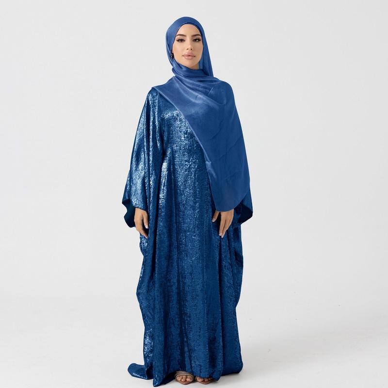 Product Introduction of Shimmer Butterfly abaya ,Batwing shinny abaya, Butterfly caftan Plus size elegant dress 6