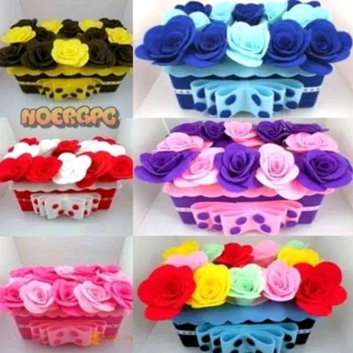 Sarung Kotak tissue flower ungu ( custom warna ) Dapat disesuaikan 2