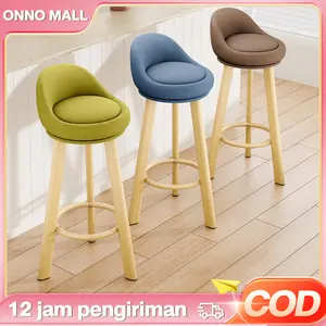ONNO MALL-Kursi bar besi gaya Skandinavia dengan sandaran, kursi tinggi modern sederhana, bangku tinggi untuk kafe, bar dan rumah, bangku tinggi dengan sandaran untuk kursi santai kafe, kursi tinggi berkekuatan besi yang diperkuat