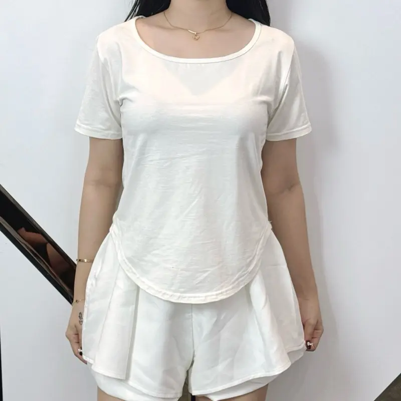 Adeline Top Oval | Atasan Wanita Kekinian | Atasan Wanita Lengan Pendek Polos | 814 6
