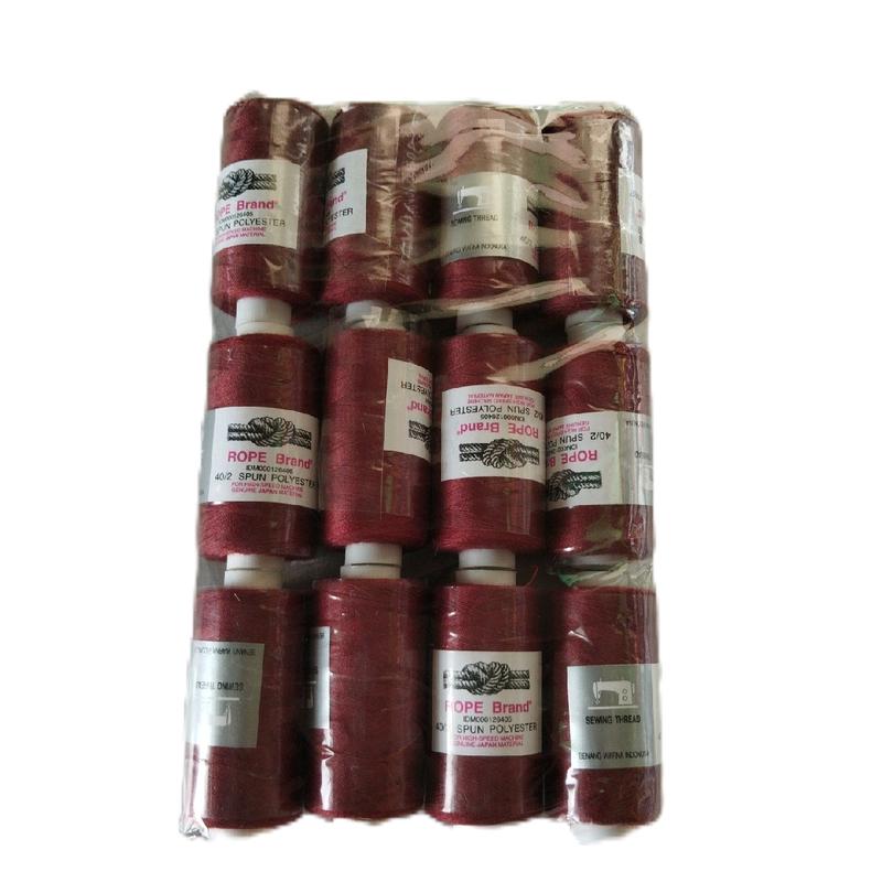 1 Lusin (12 pcs) Benang Jahit cap tambang rope brand 500 yard 4