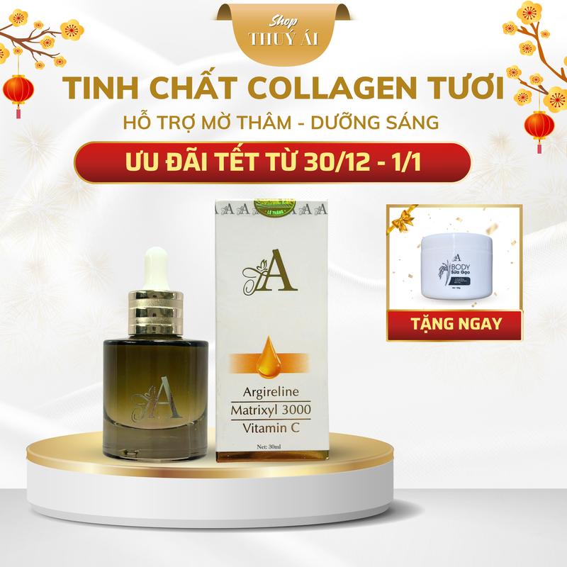 Serum Tinh Chất Collagen - Hỗ Trợ Dưỡng Trắng Da - Hỗ trợ giảm vết thâm mụn - Tặng Kèm 1 Kem Body