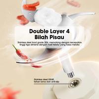 Gambar [Da Zulian Exclusive] LUNALIFE Food Chopper FP02B Chopper Kaca 2L Food Processor 300W Multifungsi Penggiling Daging 2 Speed dari Luna Indonesia Kota Administrasi Jakarta Utara 3 Tokopedia