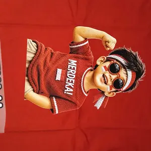 [ FREE STRIKER NAMA ] KAOS KEMERDEKAAN FREE NAMA  ANAK 1-14th DAN DEWASA SABLON DTF EFEK BORDIR - NOLAND