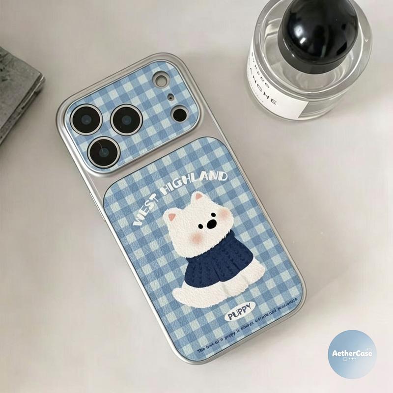 Ốp điện thoại hình chú chó hói đầu Iphone 17 Pro Max iPhone 16 Pro skin 15 Pro Max cover silicone 14 Pro chống rơi 13 mẫu nữ full coverage Cửa sổ lớn KNTP