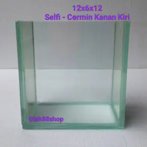 soliter cermin kanan kiri 12x6x12 soliter cupang soliter selfi aquarium selfi cermim