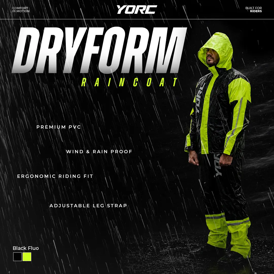 YORC B09-26 Dryform Black Fluo Raincoat