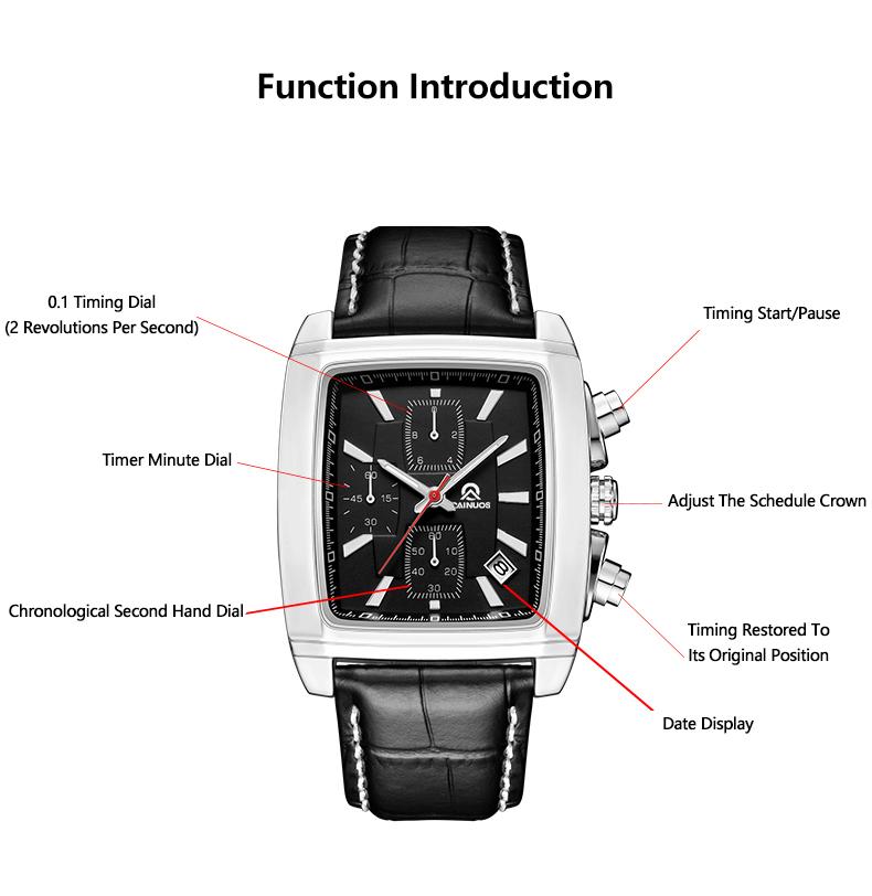 Product Introduction of Đồng Hồ Thạch Anh Chống Thấm Nước, CAINUOS, Dành Cho Nam Doanh Nhân, Thiết Kế Nguyên Bản 3