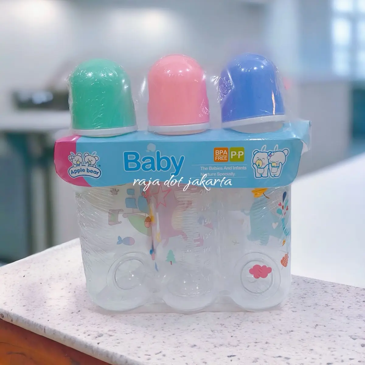 Isi 3 botol susu applebear 250ml dan 125ml tahan panas dan bisa direbus Bayi Accessories Minum Bottle