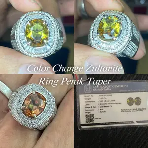 Natural Batu Permata Color Change Zultanite Include Memo