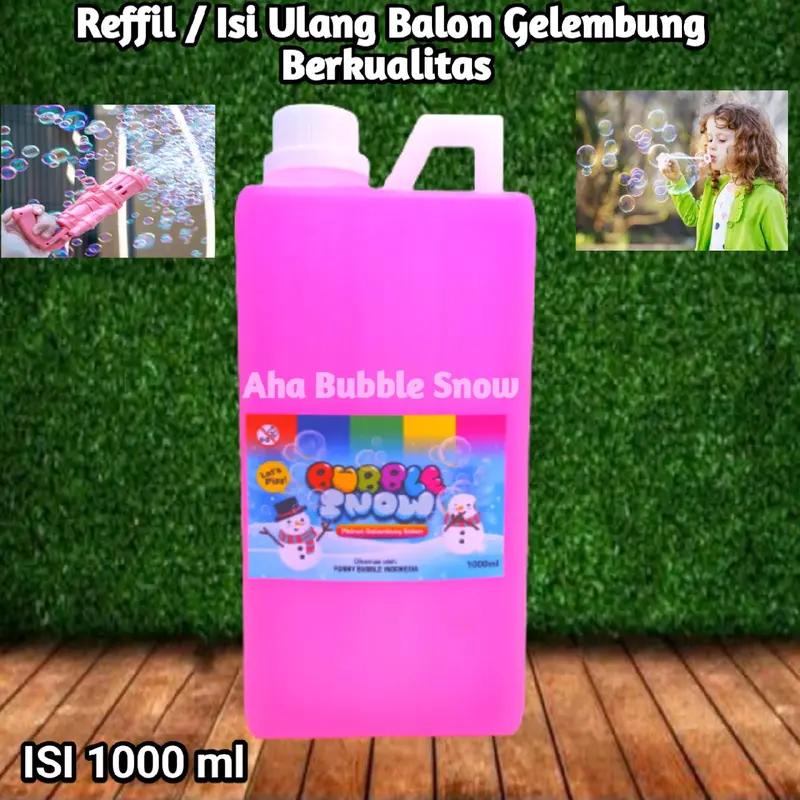 Bubble Gun 1000 ml, Reffil Balon Gelembung Berkualitas, Isi ulang buble stik, buble camera buble gum sabun toys 0